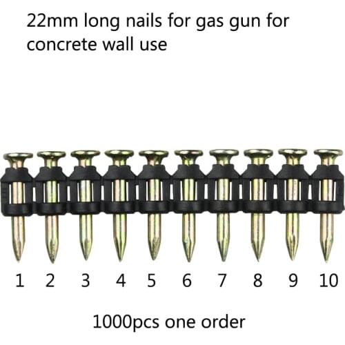22mm long gas nails for hand tools 1000pcs steel nails for home decoration use at good price fast shipping