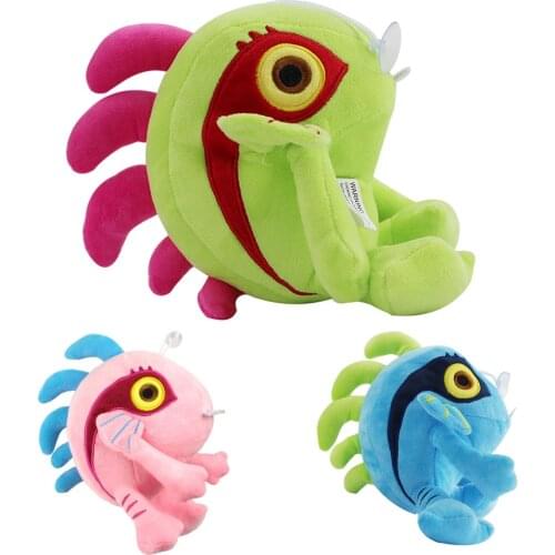 23cm 3Colors Anime Kawaii Murloc Cute Cartoon Animal Fish Green Blue Pink Plush Peluche Soft Stuffed Toys with Chuck Kids Gift