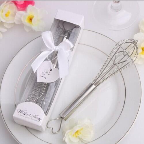 50pcs Stainless Steel Heart Shape Hand Whisk Egg Beater party supplies wedding favors and gifts + DHL Free Shipping