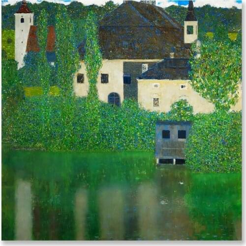 5D DIY Diamond Painting Water Castle Full Drill Embroidery Mosaic Art Picture Cross Stitch Kits Home Decor Gift Symbolism Klimt