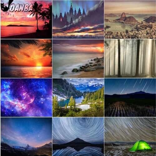 Misty Forest Diamond Painting Sea View 5D Diy Mosaic Kit Starry Sky Cross Stitch Embroidery Hand Inlaid Home Decor Gift Design