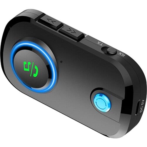 Wireless Audio Adapter 2-in-1 3.5mm AUX Audio Receiver Transmitter Support Hands-free Calls