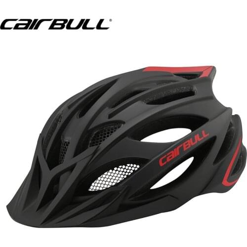 Cairbull Bicycle Helmet Ultralight Breathable With Tail Light Mountain Road Bike Helmet Detachable Visor Outdoor Sport Safe Cap