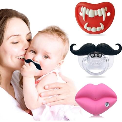 Baby Pacifier Kiss Lips Dummy Pacifiers Food Grade Funny Silicone Baby Nipples Teether Soothers Pacifier Baby Dental Care
