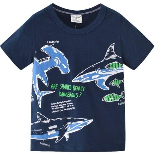 Funnygame Toddler Summer T shirts Cartoon Printed New 2020 Baby Cotton Clothing Casual Tees Tops Boys T shirts