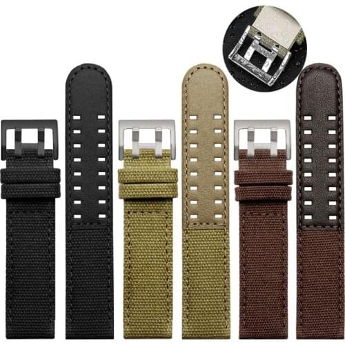 For Hamilton Khaki Navy Khaki Field H68201993 H38416111 Genuine Leather Nylon Watchband 20mm 22mm for Citizen Seiko Watch Strap