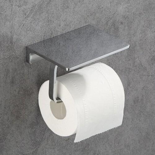 Chrome Toilet Paper Holder Brass Tissue Towel Holder Mobile Phone WC Paper Kitchen Roll Holder Bathroom Hardware