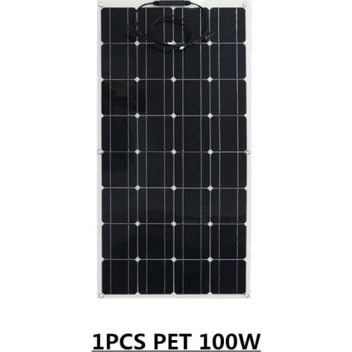 China high quality high efficiency 100W Flexible Solar Panel Waterproof Thin Film Portable Solar Panel 12v solar charger 200w
