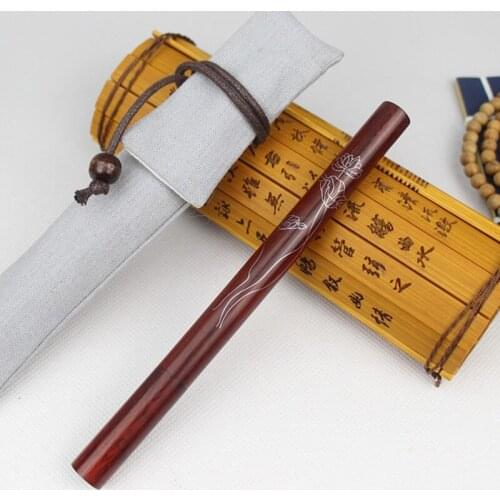 ChinaTraditional Handmade Wooden Signature Pen Natural Color Pen with Silver Filigree For Business Office as Luxury Gift Set