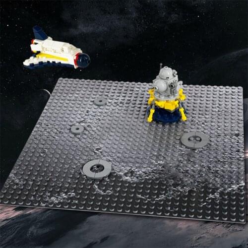 Creative Lunar Base 32x32 Dots Building Blocks Baseplate DIY Parts for Space Station Ship Wars Bricks Kids Toys