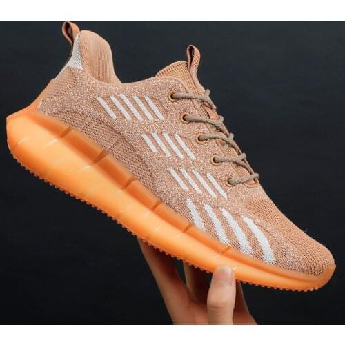 Sneakers-for-men Sapatilhas Masculino Spring Casual Shoes Men Black Solid White Fashion Knitting Sport Sneakers For Sneaker