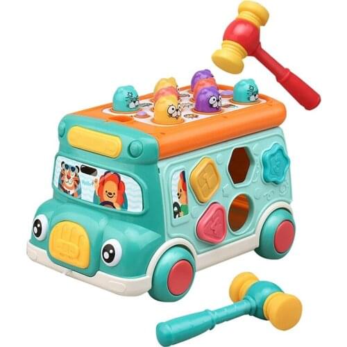 Push Pull Bus Toy Xylophone Baby Toys Push and Pull Music Toys Activity Bus Musical Toy Early Education Child Gift