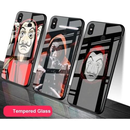 La Casa De Papel Tempered Glass Phone Case For Redmi Note 5 6 7 8 9 Pro Note8T Note9S Redmi8 9 Cover Shell