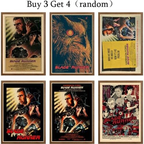 Blade Runner Wall Sticker Decal Posters & Prints Retro Classic Movie Poster Decoration For Home & Living 42X30cm