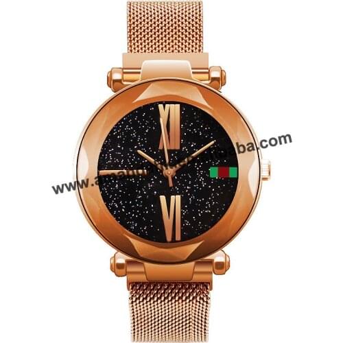 Fashion Womens colorful Rhinestone Watch Retro Alloy Quartz Wristwatches Women Roman Number Starry Sky Watches sb18091017
