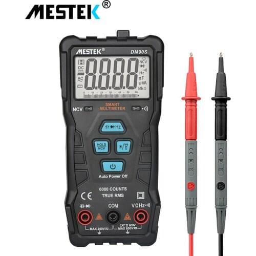 MESTEK DM90S High-speed full intelligent multimeter NCV True RMS digital automatic anti-burning portable universal multimeter