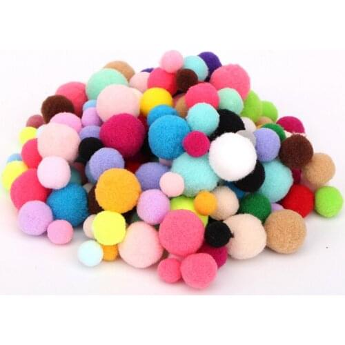 Mylb Mix Size Mulit Colors Pompom Fur Craft DIY Soft Pom Poms Wedding Decoration/Sewing On Cloth Accessories from 10mm to 30mm