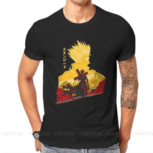 Humanoid Typhoon Newest TShirts Trigun Vash the Stampede Meryl Stryfe Thompson Anime Male Tops T Shirt Round Neck Oversized