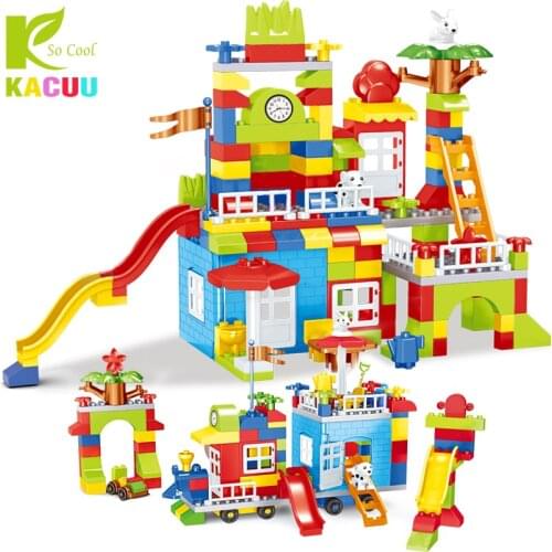 Newest DIY Big Size Particle Building Blocks Colorful City Blocks Castle Educational Building Toy For Children Kids Gift
