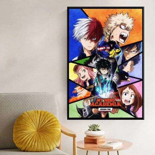 My Hero Academia Anime Art Prints Manga Anime Fabric Canvas Art Prints,50 x 70 cm,No Frame