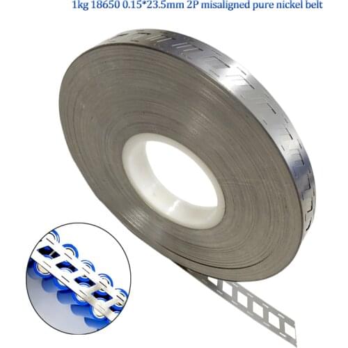 1k 0.15x 23.5mm Oblique row pure nickel strip 99.93% pure nickel belt for 18650 oblique row without bracket spot welding nickel