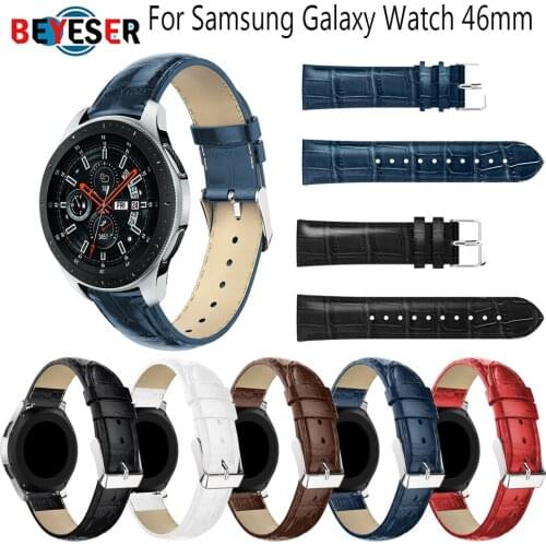 22mm Leather Strap for Xiaomi Huami Amazfit 2 Stratos 2 3 Replacement Watch Band For Samsung Galaxy Watch 46mm Bands WatchBand