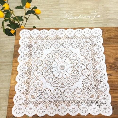 Modern Lace oval Embroidery drink table place mat wedding pad Cloth placemat cup mug Christmas gift coaster dining doily kitchen