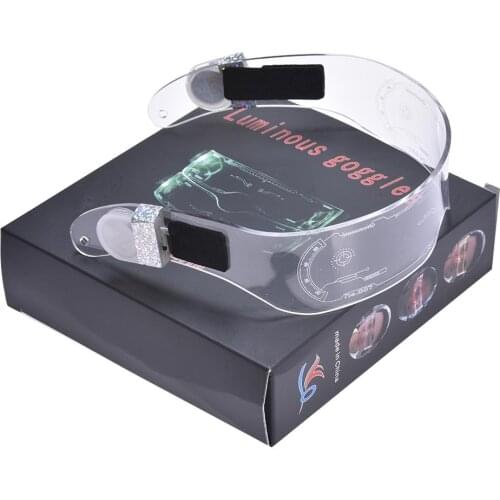 LED Luminous Sunglasses women men 2021 Punk Goggles Fashion Party Christmas rectangle Colorful Light Up Glasses Shades UV400