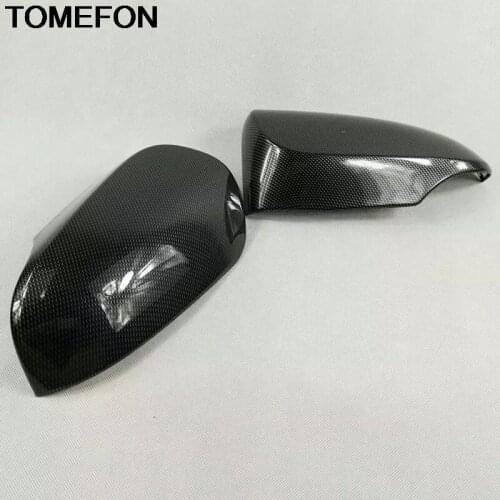 TOMEFON For Toyota Camry XV70 2017 2018 2019 Rear View Mirror Cover Trim Sticker Exterior Accessories Styling ABS Carbon Fiber