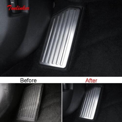 Tonlinker Interior Car Foot Rest Panel Cover Sticker For KIA K5 OPTIMA 2020-21 Car Styling 1 PCS Stainless steel Cover Stickers