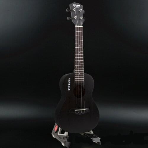 23-Inch Soprano Hawaiian 4-string Mini Guitar Black Mahogany Ukulele Beginner Guitar Concert Gift UK2348
