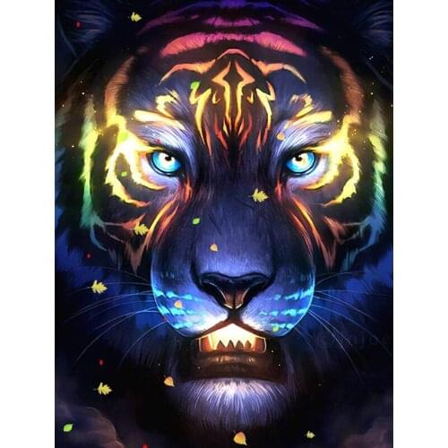 5D Diy Diamond Painting Cross Stitch full Square Round Diamond Embroidery tiger picture for room Decor H933