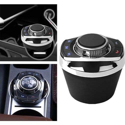 Car Wireless Steering Wheel Control Button Cup Shape With LED Light 8-Key Functions For Car Android Navigation Player