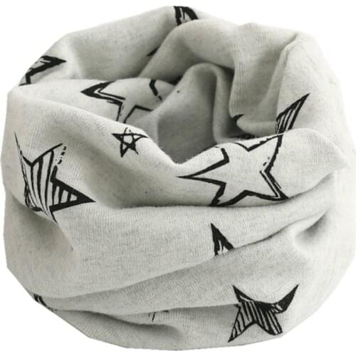 Cotton Baby Scarf Autumn Winter Baby Bibs Bufandas Kids Ring Collar Cartoon Print Neck Scarf Boys Girls Head Wear Warm Neckchief