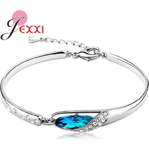 Elegant Women 925 Sterling Silver Crystal Bracelets Armbanden Voor Mannen Bracelet Femme Adjustable Cubic Zircon Jewelry