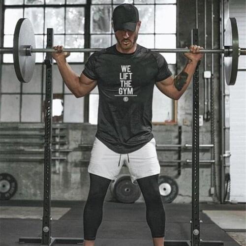 Running Shirt Men Mesh Gym Shirt Sport T Shirt Men Short Sleeve Workout Training Tees Fitness Top Sport T-shirt Rashgard