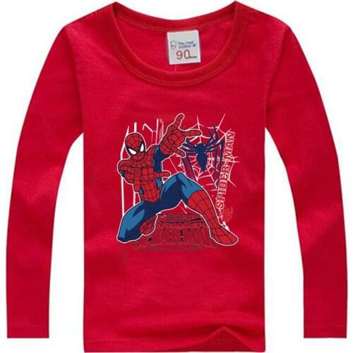 Kids Clothes Spiderman T-Shirt Boys Cartoon Outfits Baby Boys Clothing Summer Clothes Long Sleeve Children T-shirt