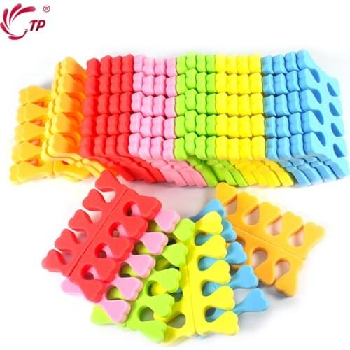 100pcs/Pack Toes Separators Professional Nail Art Fingers Foots Sponge Soft Gel UV Beauty Tools Polish Manicure Pedicure Divider