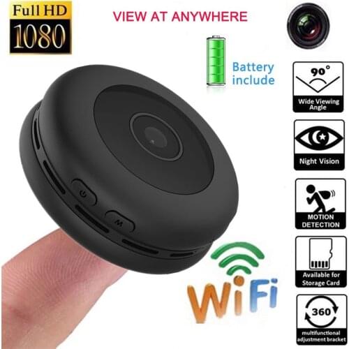 Mini Wifi Camera Full HD 1080P Home Security Camcorder Video Recorder Support Night Vision Remote View Built-in Battery