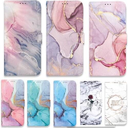 Flip Leather Wallet Card Holder Case For Huawei P30 Lite New Edition P20 Lite P Smart Y9 Prime 2019 2020 Vintage Marble Bumper