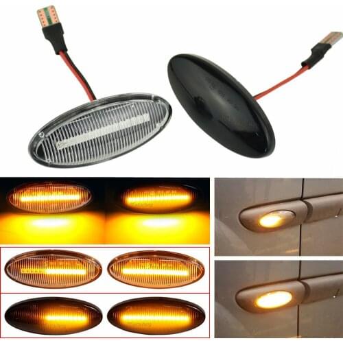 2Pc Dynamic LED Side Marker Light Arrow Turn Signal Blinker Indicator Lamp For Opel Vauxhall Vectra B MK1 1995 1996-2002 2003