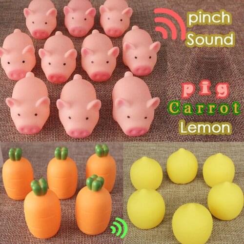 Literature Wind Lovely Piggy Carrot Lemon Vent Persecute Squeezed Sound Cartoon Home Decoration Ornaments Miniature
