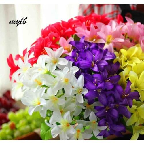 Mylb Artificial Flower Narcissus lily flower simulation beam of the living room decoration flowers ornaments