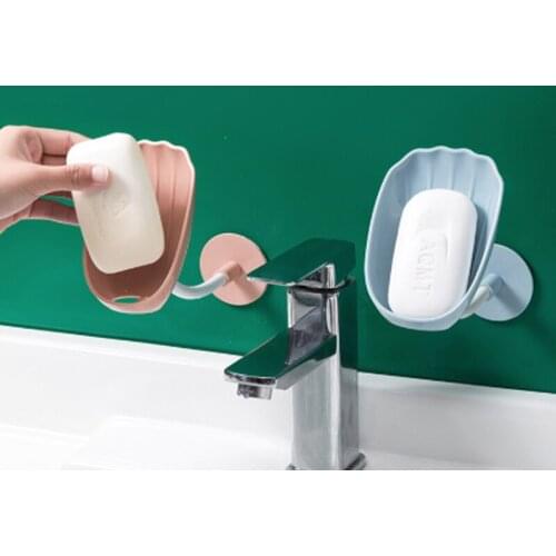 Perforation-free Draining Soap Box Wall Hanging Soap Holder Creative Draining Soap Holder Bathroom Storage Rack