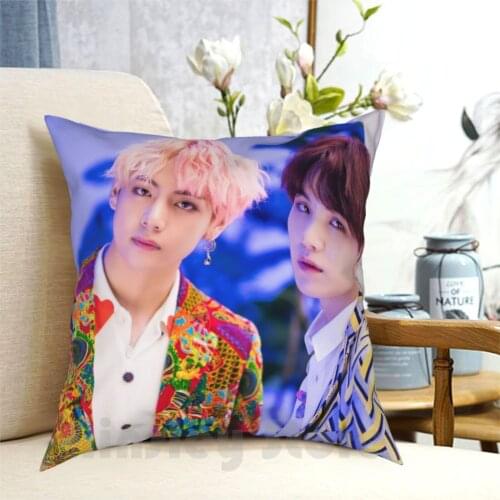 V And Suga Pillow Case Printed Home Soft Throw Pillow Map Of The Soul Persona Jungkook Taehyung Jimin J Hope Suga Jin Rm