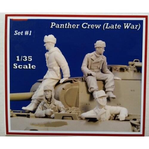New Unassembled 1/35 PANTHER CREW 4 FIGURES not have tank Resin Kit DIY figure Unpainted resin model