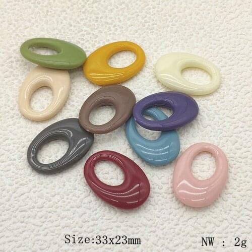 New arrival! Random Mix color 33x23mm 50pcs Acrylic Oval-shape Charm for earrings,Earring parts,jewelry findings