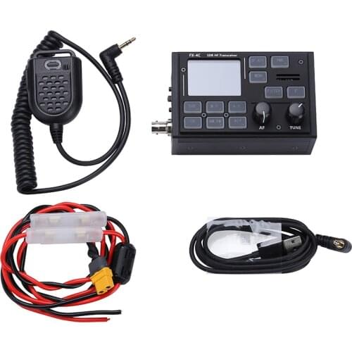 New FX-4C HF SDR Transceiver 10W Amateur Radio SSB CW AM FM TX 3.5M-29MHz RX 500KHz-50MHz Build In Sound Card