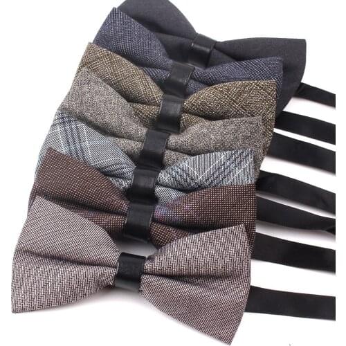 New Men Bow Tie Classic Cotton Bowtie For Men Women Business Wedding Adult Plaid Bowties Butterfly Suits Cravats Bowties