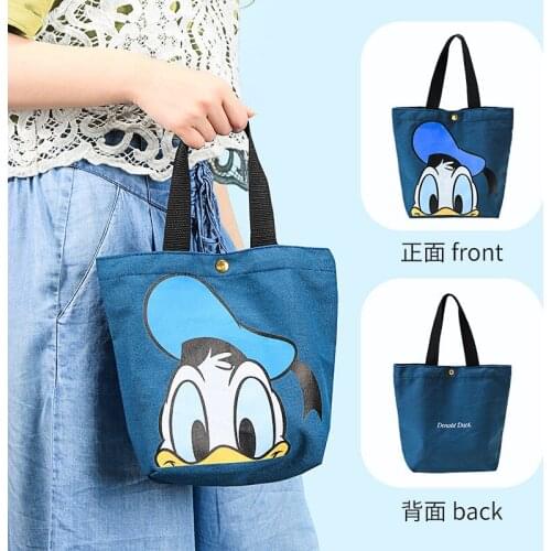 Authentic Disney Cartoon Donald Duck Pooh Bear Portable Lunch Bag Cartoon Student Fashion Insulation Insulation Bag Lunch Box